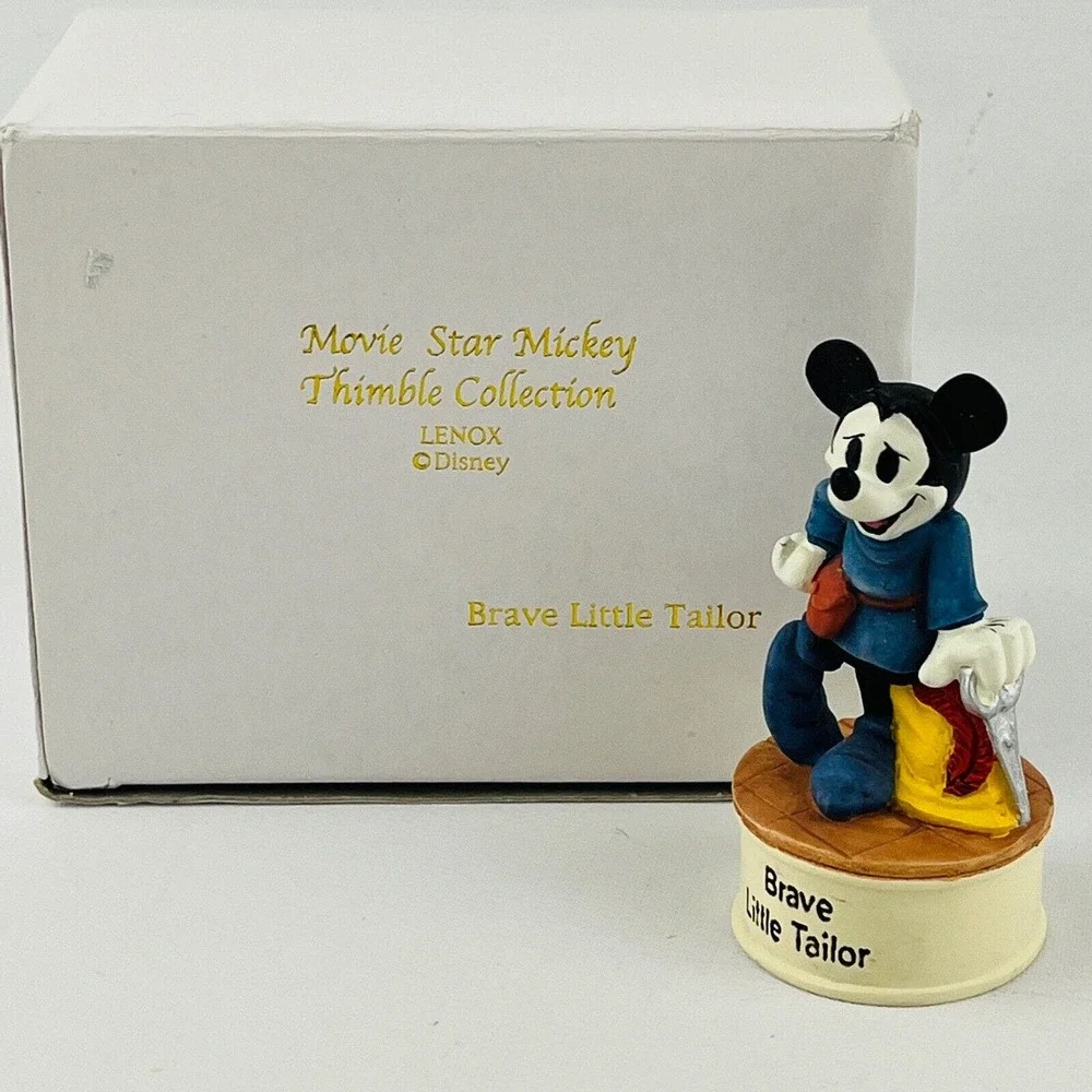 Disney Lenox Brave Little Tailor Movie Star Mickey Mouse Thimble‎ Collection
